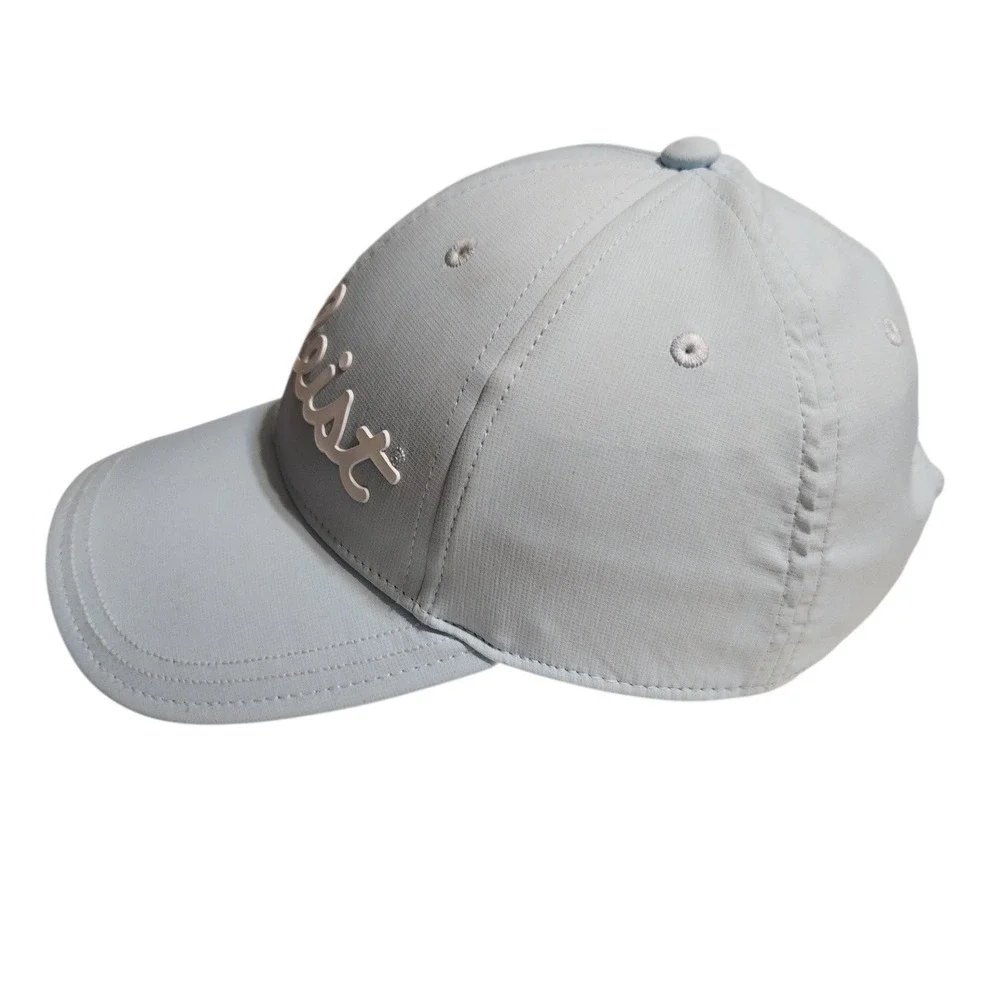 Titleist Mens Golf‎ Hat Light Blue Script Logo Adjustable Performance Cap